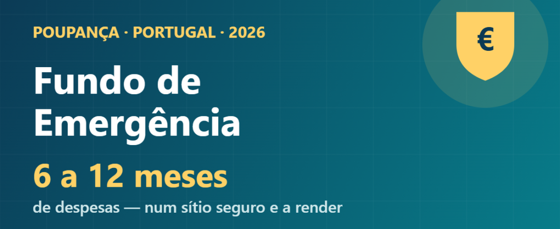 Fundo de emergência: quanto ter e onde o guardar a render em 2026