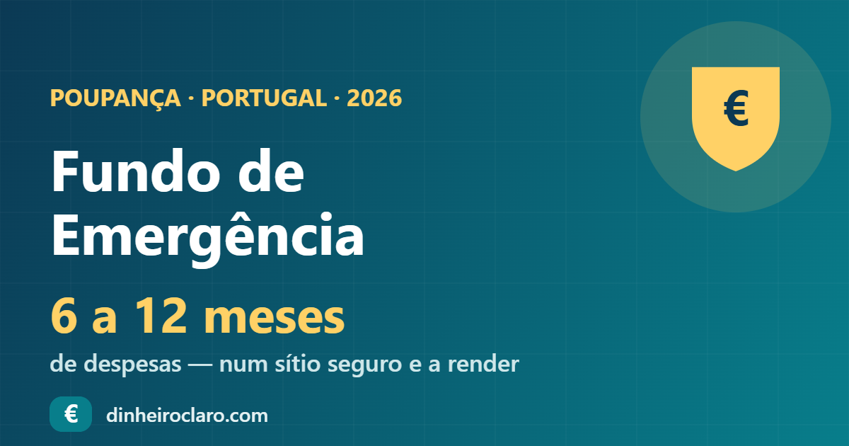 Fundo de emergência: quanto ter e onde o guardar a render em 2026