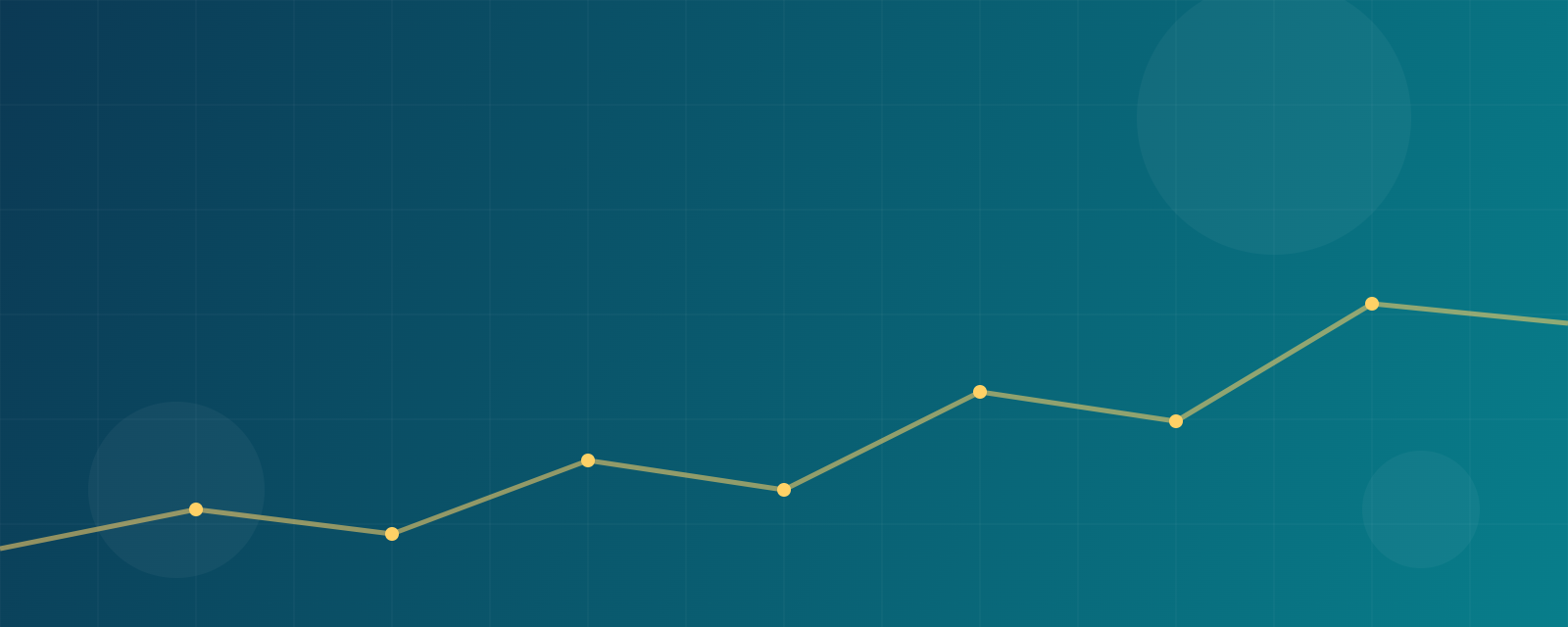 Gráfico de crescimento sobre fundo azul