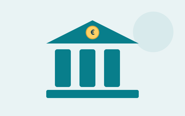 Ilustração de edifício de banco
