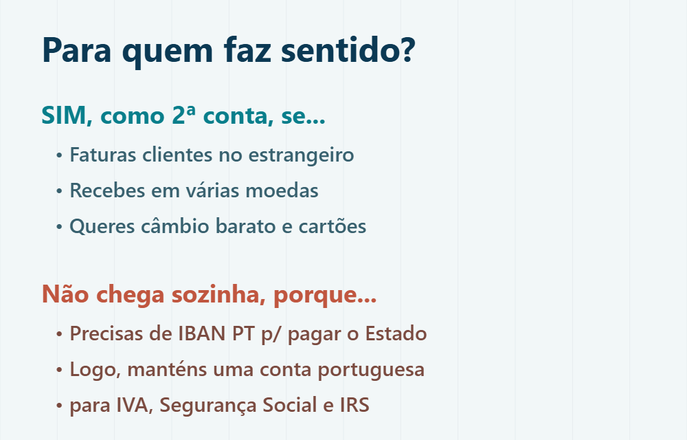 Para que freelancers faz sentido a Revolut Business como segunda conta